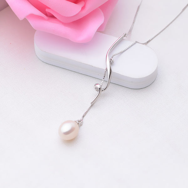 S925 Sterling Silver Lightning Necklace (Doesn't include pearl)