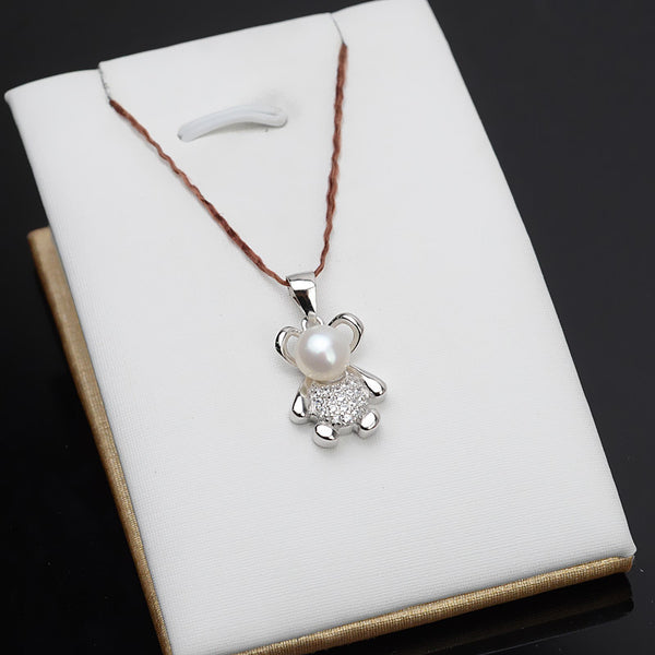 S925 Sterling Silver Little Bear pendant/Necklace with S925 chain (Do Not include pearl)