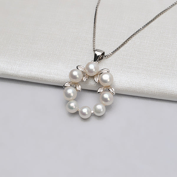 S925 Sterling Silver Small Blossom Pendant Accessory Pearl Holder with S925 chain (Doesn't include pearl)