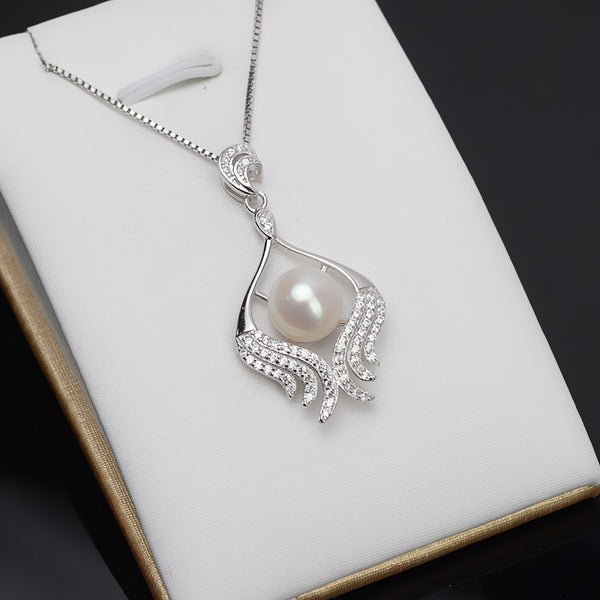 S925 Sterling Silver Big Waterdrop pendant/Necklace with S925 chain (Do Not include pearl)