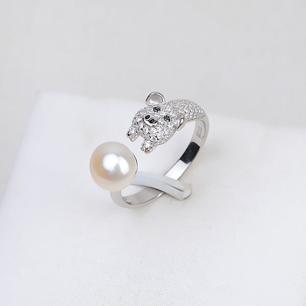 S925 Sterling silver Adjustable Piggy Ring holder