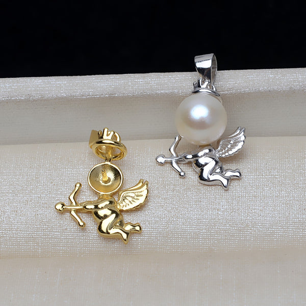 S925 Sterling Silver Cupid pendant/Necklace with S925 chain (Do Not include pearl)